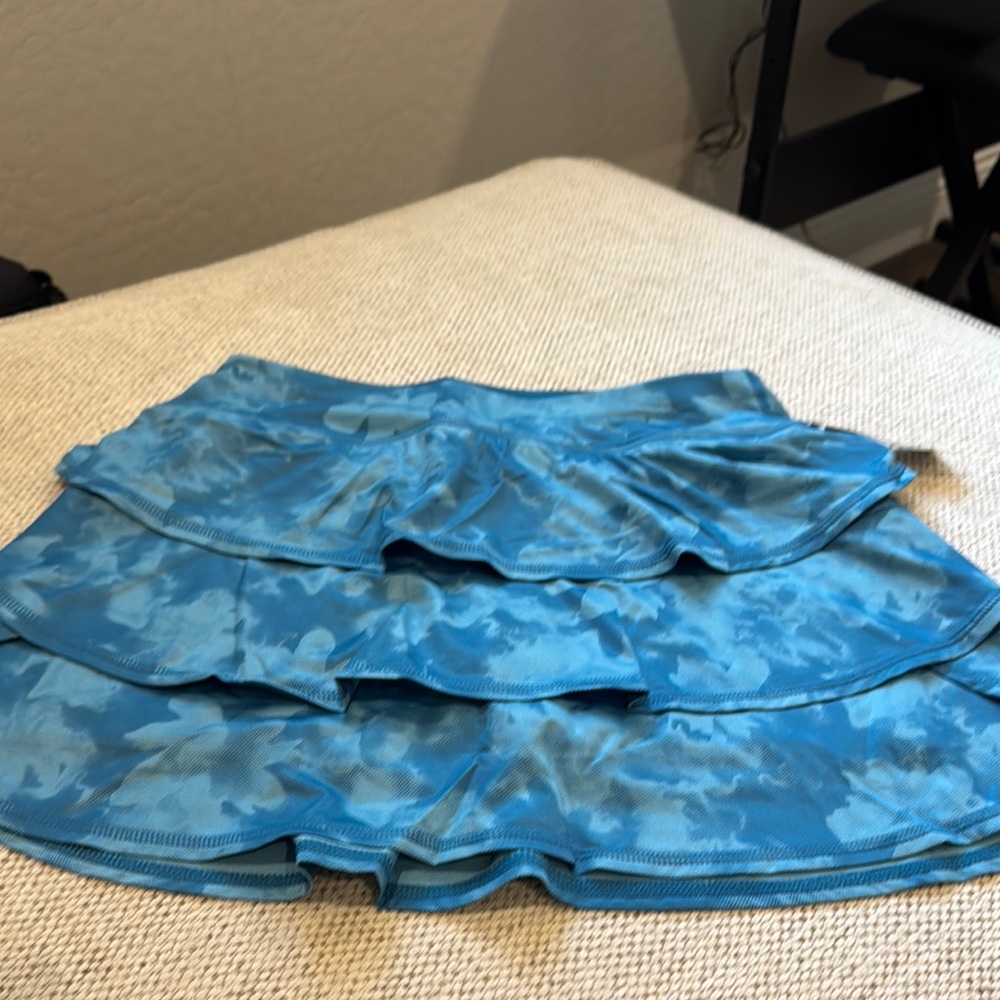 Ideology Blue Tiered Skater Skorts